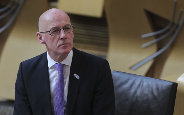 John Swinney in Holyrood