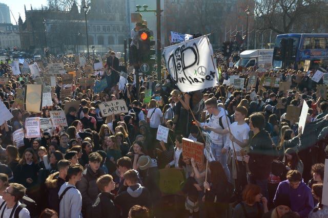 Climate change protest