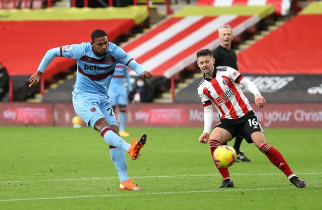 Sebastien Haller scored West Ham's winner at Sheffield United