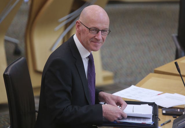 John Swinney in Holyrood