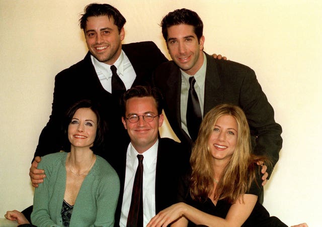Friends stars Matt LeBlanc, David Schwimmer, Courteney Cox, Matthew Perry and Jennifer Aniston 