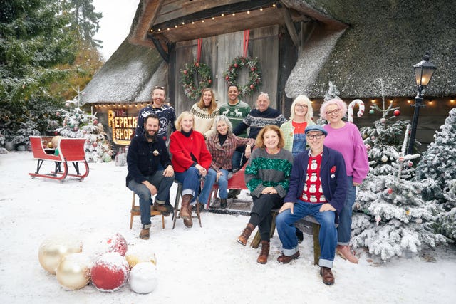 Experts as they appear in the Christmas edition of BBC One’s The Repair Shop