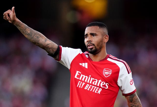 Gabriel Jesus in action for Arsenal
