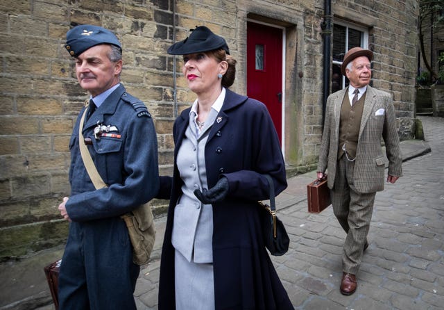 People enjoy the Haworth 40s weekend