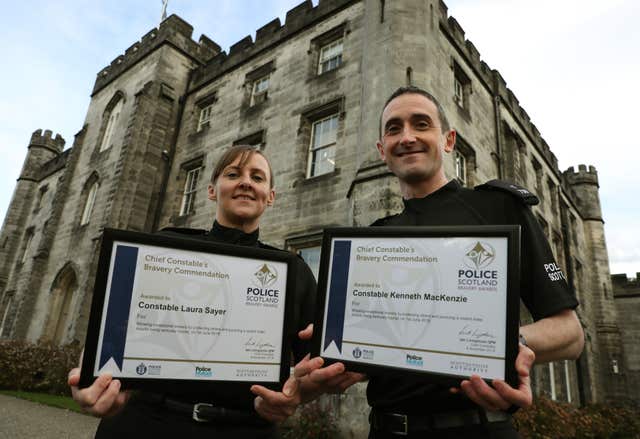 Police Scotland bravery award