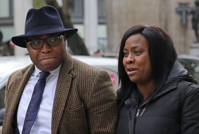 Isaiah Haastrup's mother Takesha Thomas and father Lanre Haastrup (Philip Toscano/PA)