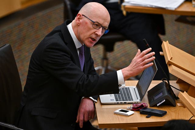 John Swinney in Holyrood