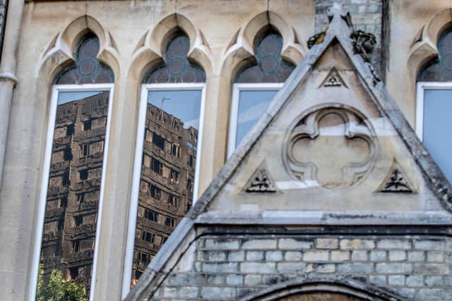 Notting Hill Methodist Church sits in the shadow of Grenfell Tower and has since become a community hub (Rick Findler/PA)