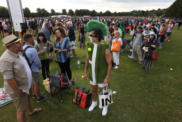 The queue for tickets will not be part of the 2021 Wimbledon experience, but organisers are hoping to welcome spectators back to SW19