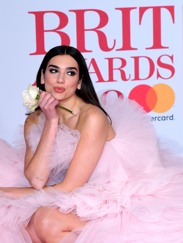 Dua Lipa arrives at the O2 (Ian West/PA)