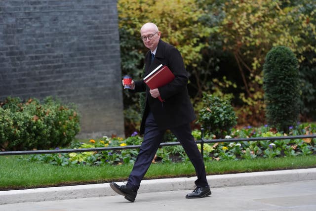 Work and Pensions Secretary Pat McFadden heading to a Cabinet meeting
