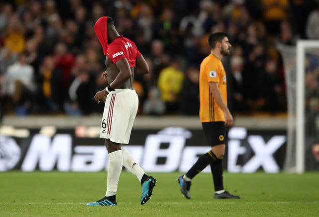 Paul Pogba showed his disappointment at full-time