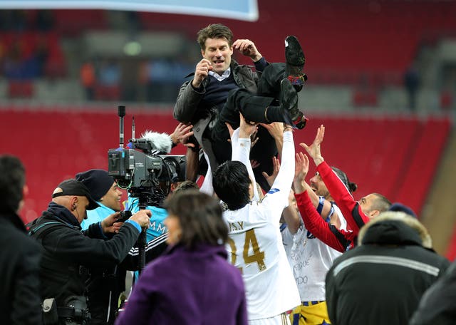 Michael Laudrup won the League Cup in his first season as Swansea boss