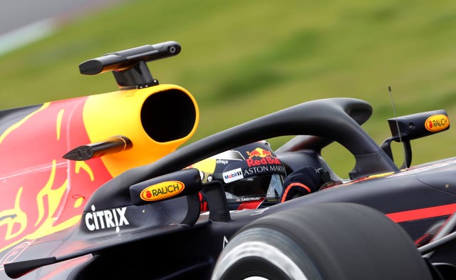 A halo device fitted to a Red Bul car