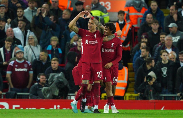 Jurgen Klopp feels Darwin Nunez is reaching his best form