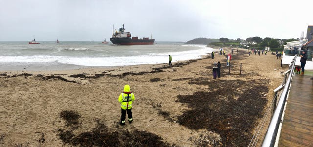 Kuzma Minin cargo ship grounded in Falmouth