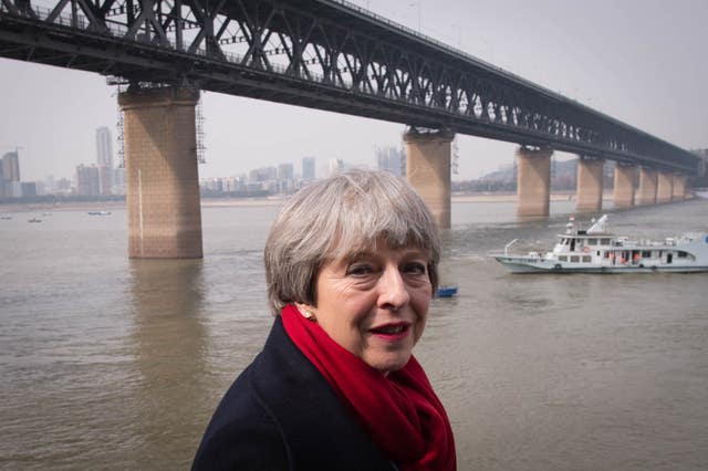 Theresa May visit to China - Day One