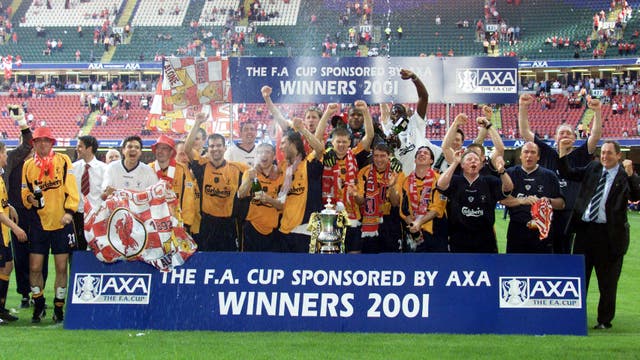 Liverpool won three cup competitions in 2000/01