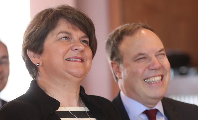 The DUP's Arlene Foster and Nigel Dodds