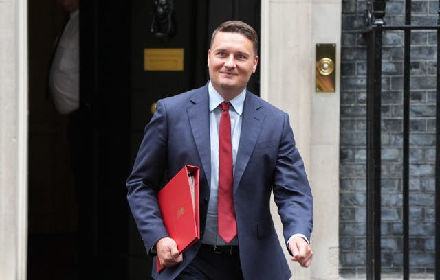 Health Secretary Wes Streeting leaves 10 Downing Street, London