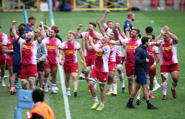 Harlequins celebrate a famous comeback