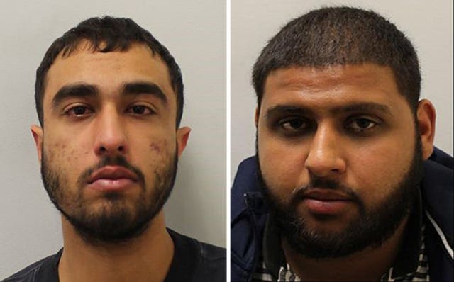 Adam Khalil (left) and Haroon Akram pleaded guilty to Tudor Simionov’s manslaughter on the second day of their trial at the Old Bailey (Met Police/PA)