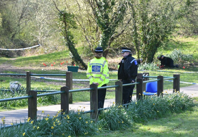 Police in Ystrad Mynach Park