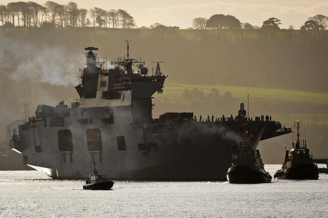 HMS Ocean homecoming