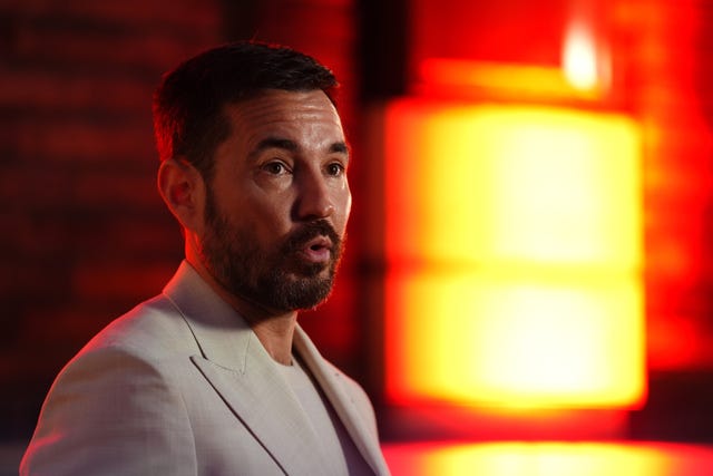 Martin Compston speaking at a red carpet event
