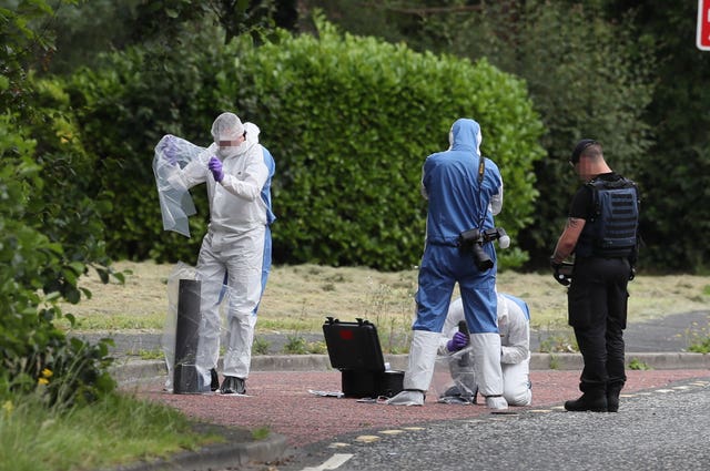 Investigators in Tullygally Road