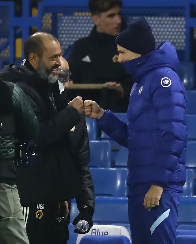 Nuno Espirito Santo (left) was pleased with a point