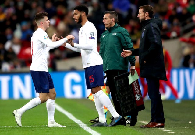Joe Gomez, right, was jeered by some fans when he came on as a substitute against Montenegro
