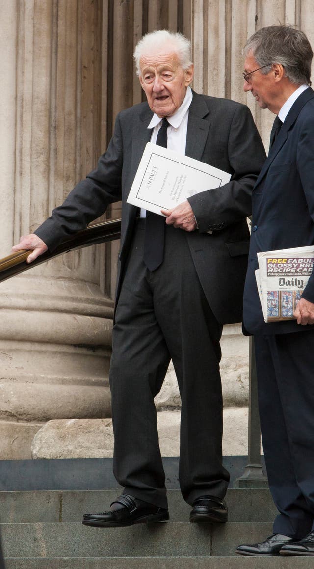 Moncrieff at the funeral service of Baroness Thatcher at St Paul's Cathedral