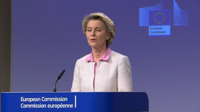 European Commission president Ursula von der Leyen