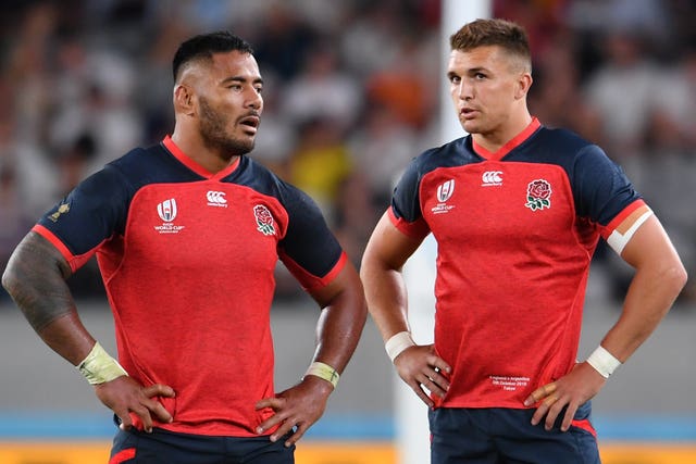 Henry Slade, right, will partner Manu Tuilagi in the centres against Australia