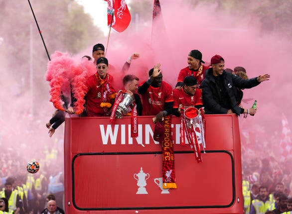 Liverpool paraded the FA and Carabao Cups on Sunday having returned from Paris without the Champions League trophy they hoped to add to them