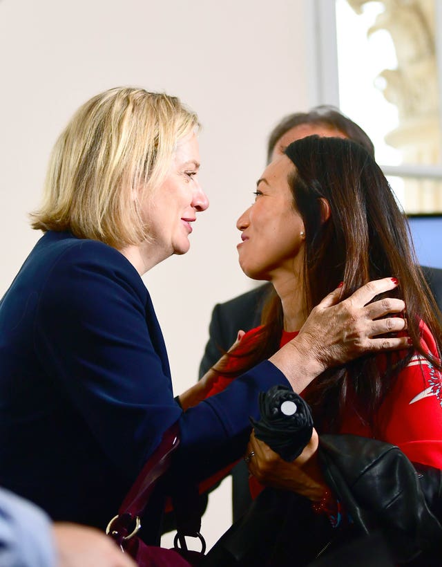 Amber Rudd and Lucia Hunt