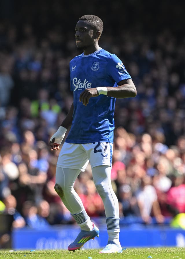 Everton’s Idrissa Gueye during a Premier League match against Ipswich