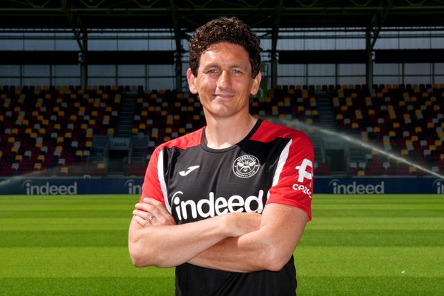 New Brentford manager Keith Andrews at the Gtech Community Stadium