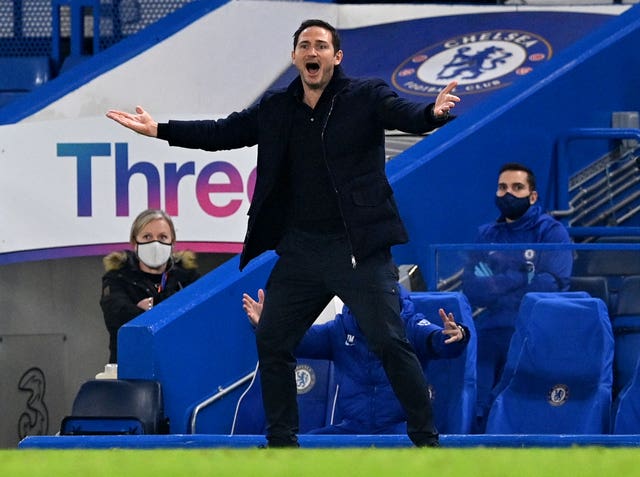 Frank Lampard cut a frustrated figure on the touchline