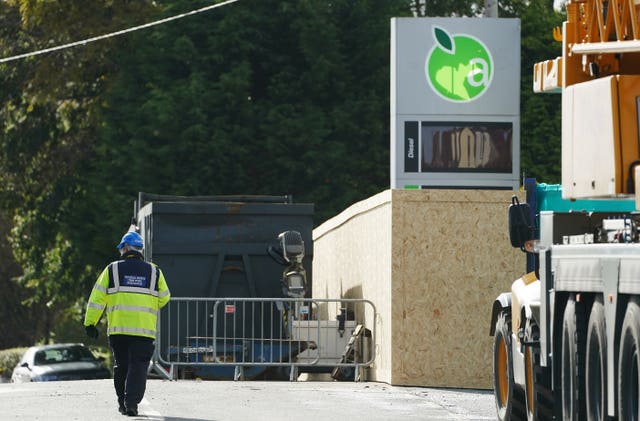 Explosion at Donegal service station