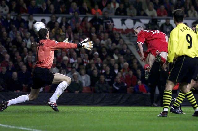 Stephen Wright scores Liverpool's second goal to defeat Dortmund