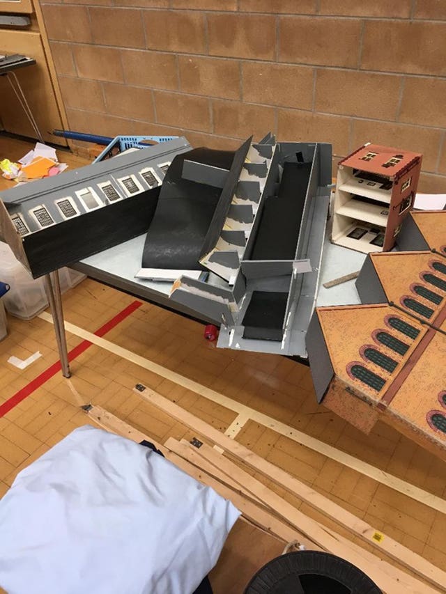 Model railway exhibition vandalised