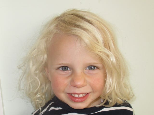 Three-year-old Bethan Colebourn