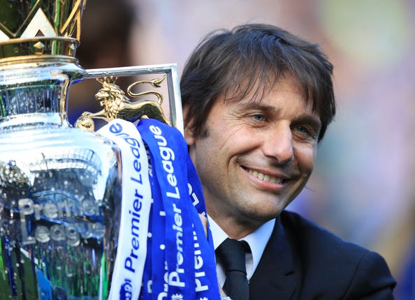 Antonio Conte won the Premier League as Chelsea manager