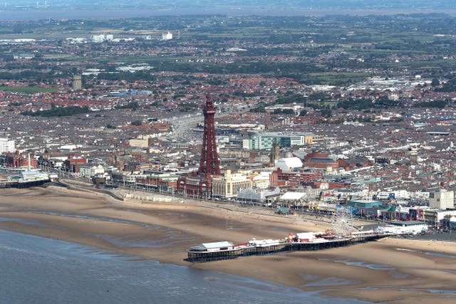 An aerial view of Blackpool