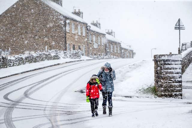 Wintry scenes in Hawes 