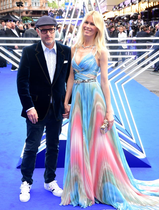 Matthew Vaughn and his wife Claudia Schiffer attending the Rocketman premiere