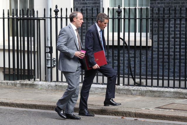Foreign Secretary Dominic Raab (left) and Education Secretary Gavin Williamson