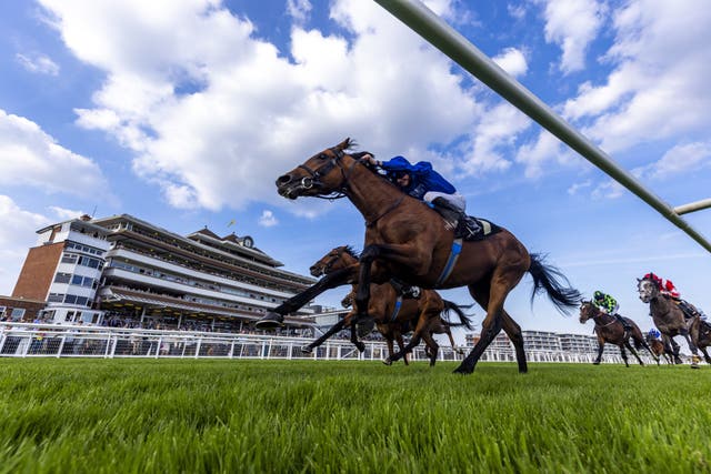 Natural World and James Doyle took the the Retreat At Elcot Park Maiden Stakes to give Charlie Appleby a treble